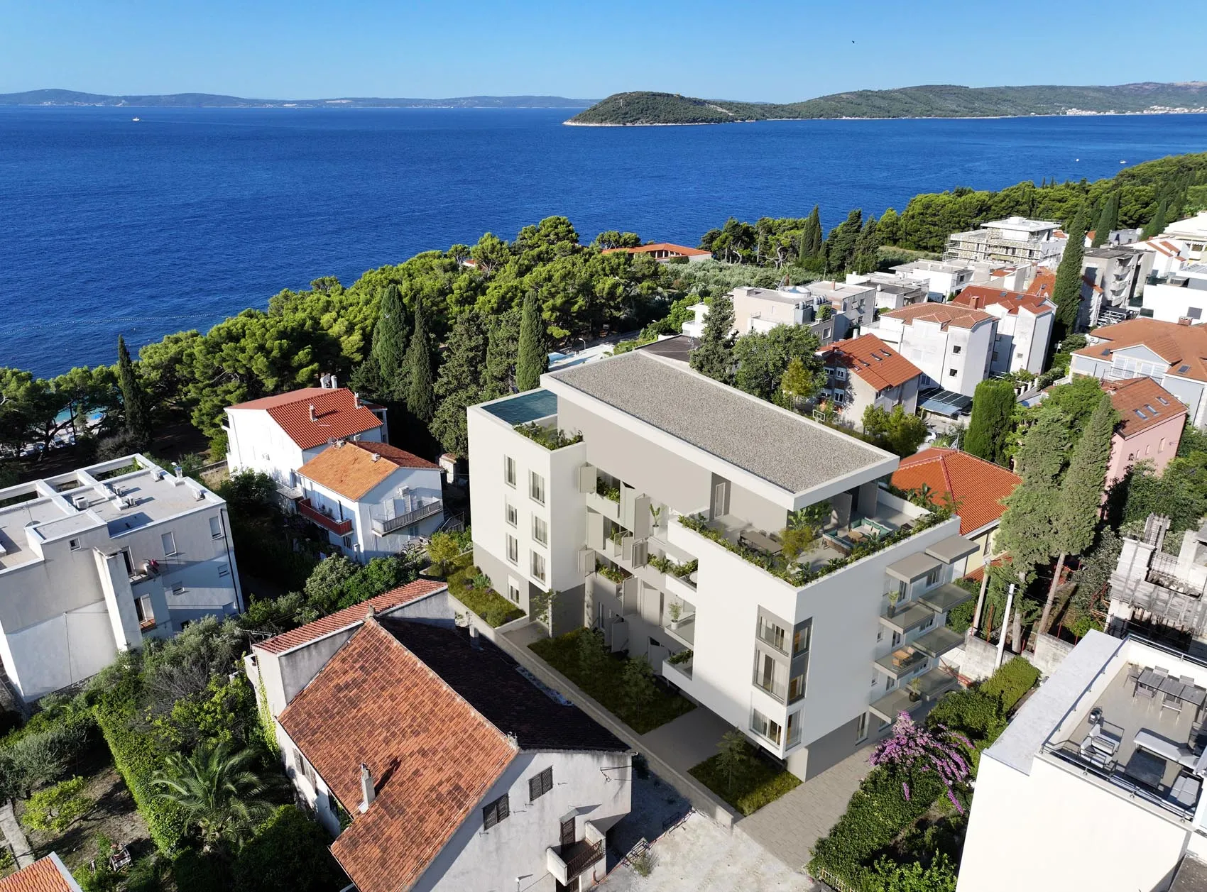 Split, Prestigious Penthouse with Swimming Pool, a Mediterranean Gem – Photo 1