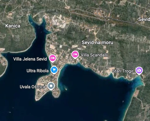Location map: Villa San Mora: Zen Lifestyle & subtle prestige in Split’s Most Exclusive Enclave