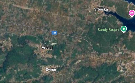 Location map: Traditional Stone Villa with Pool, Vrbanj, Hvar